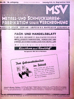 Zeitschrift für Metall- und Schmuckwarenfabrikation sowie Verchromung 10/1938