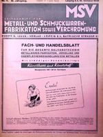 Zeitschrift für Metall- und Schmuckwarenfabrikation sowie Verchromung 11/1938