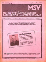 Zeitschrift für Metall- und Schmuckwarenfabrikation sowie Verchromung 07/1939