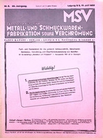 Zeitschrift für Metall- und Schmuckwarenfabrikation sowie Verchromung 08/1939
