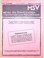 Zeitschrift für Metall- und Schmuckwarenfabrikation sowie Verchromung 09/1939