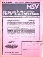 Zeitschrift für Metall- und Schmuckwarenfabrikation sowie Verchromung 10/1939