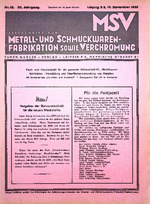 Zeitschrift für Metall- und Schmuckwarenfabrikation sowie Verchromung 12/1939