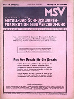 Zeitschrift für Metall- und Schmuckwarenfabrikation sowie Verchromung 06/1940