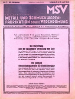 Zeitschrift für Metall- und Schmuckwarenfabrikation sowie Verchromung 07/1940