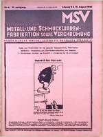 Zeitschrift für Metall- und Schmuckwarenfabrikation sowie Verchromung 08/1940