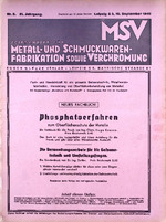 Zeitschrift für Metall- und Schmuckwarenfabrikation sowie Verchromung 09/1940
