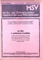 Zeitschrift für Metall- und Schmuckwarenfabrikation sowie Verchromung 10/1940