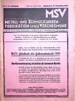 Zeitschrift für Metall- und Schmuckwarenfabrikation sowie Verchromung 11/1940