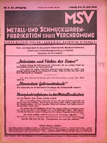 Zeitschrift für Metall- und Schmuckwarenfabrikation sowie Verchromung 06/1942