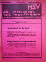 Zeitschrift für Metall- und Schmuckwarenfabrikation sowie Verchromung 08/1942