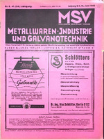 Zeitschrift für Metall- und Schmuckwarenfabrikation sowie Verchromung 06/1943
