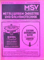 Zeitschrift für Metall- und Schmuckwarenfabrikation sowie Verchromung 10/1943