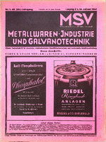 Zeitschrift für Metall- und Schmuckwarenfabrikation sowie Verchromung 01/1944
