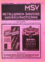 Zeitschrift für Metall- und Schmuckwarenfabrikation sowie Verchromung 04/1944