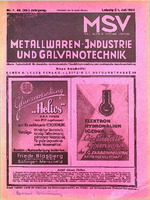 Zeitschrift für Metall- und Schmuckwarenfabrikation sowie Verchromung 07/1944
