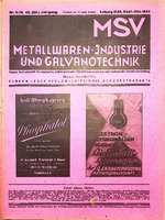 Zeitschrift für Metall- und Schmuckwarenfabrikation sowie Verchromung 09/10/1944