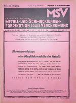 Zeitschrift für Metall- und Schmuckwarenfabrikation sowie Verchromung 02/1941