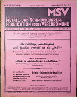 Zeitschrift für Metall- und Schmuckwarenfabrikation sowie Verchromung 06/1941