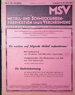 Zeitschrift für Metall- und Schmuckwarenfabrikation sowie Verchromung 07/1941