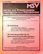 Zeitschrift für Metall- und Schmuckwarenfabrikation sowie Verchromung 08/1941