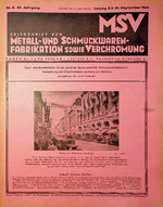 Zeitschrift für Metall- und Schmuckwarenfabrikation sowie Verchromung 09/1941