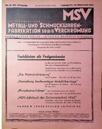Zeitschrift für Metall- und Schmuckwarenfabrikation sowie Verchromung 12/1941